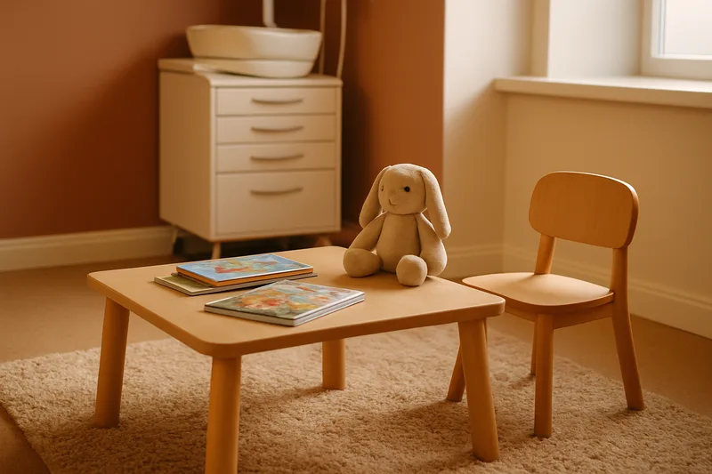 Kid-friendly waiting corner at the Fort Myers pediatric dentistry office